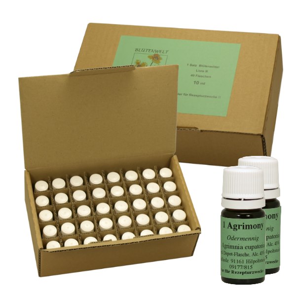 Bachblüten - Set mit 40 Flaschen á 5ml